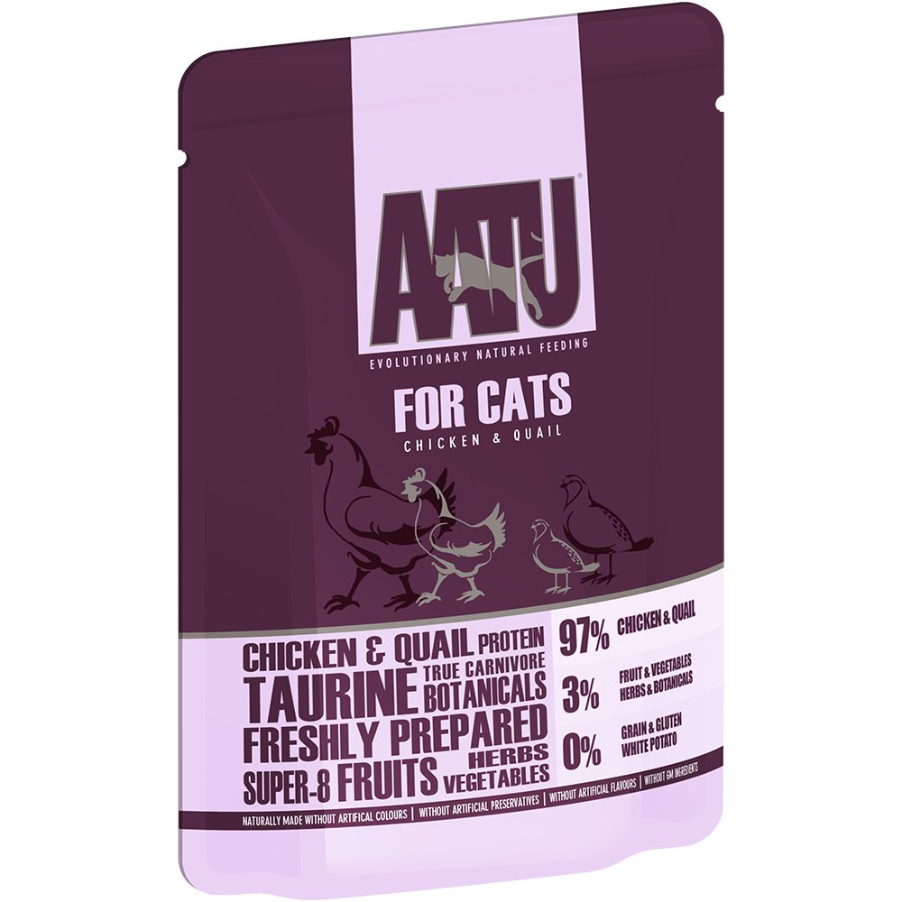 AATU 97/3 Dry Cat Food, Chicken and Quail, No...